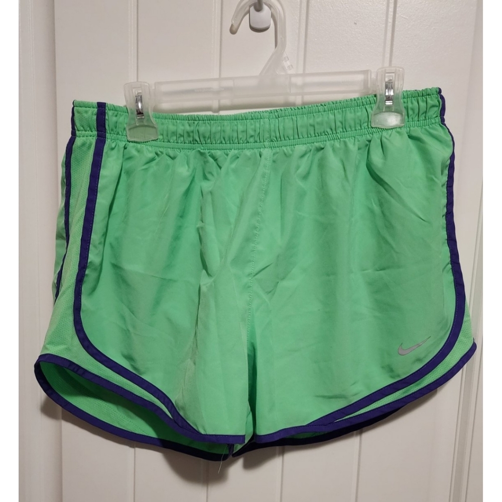Nike womens running shorts XL green and purple